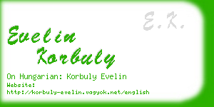 evelin korbuly business card